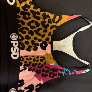 PSD Women's Multicolor Leopard Bikini Top